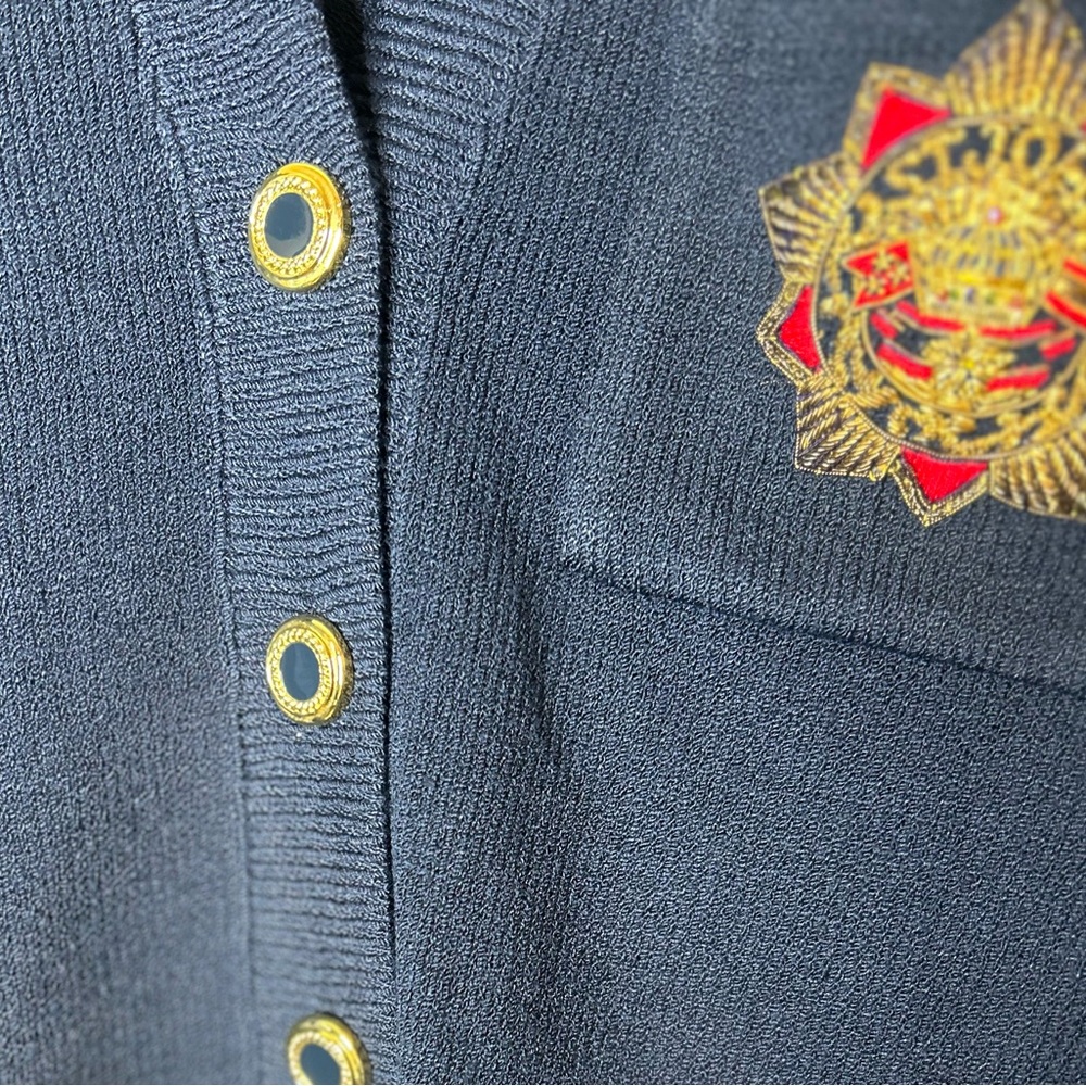 St. John Sportswear  Navy Nautical Cardigan Blazer - Picture 5 of 10